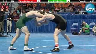 174 - Ethen Lofthouse (Iowa) vs Ryan DesRoches (Cal Poly)- 2012 NCAA Wrestling 7th Place