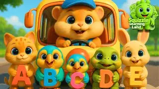 Wheels on the Bus | Pets Edition (ABC Learning A-I) Kids Educational Song