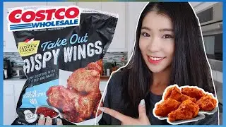Costco Take Out Crispy Wings Korean BBQ Style Review~ Costco Frozen Chicken Wings in Air Fryer
