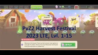PvZ2 Harvest Festival 2023 Limited Thymed Event, Lvl. 1-15 Gameplay