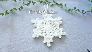 CROCHET TUTORIAL : Copo de Nieve a crochet | adornos Navideños | motivo tejido a crochet