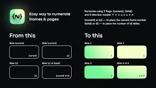 Numerator 2.0 &ndash; Figma plugin. Easy way to numerate frames and pages (works in Figma Slides).