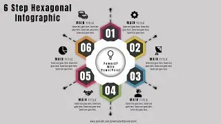 19.Create 6 step HEXAGONAL infographic|Powerpoint Presentation|Graphic Design|Free Template