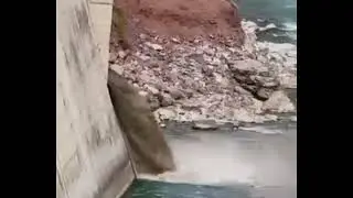 Sedimentation in Dam #nature#Nellumjehulmhydropowerproject
