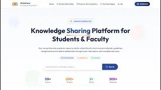 NoteShare, a MERN Website, a comprehensive academic resource platform