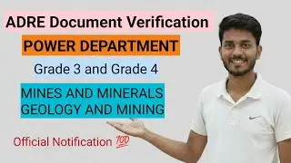 ADRE 2.0 Document Verification// POWER DEPARTMENT// Mining and Geology // Grade 3 and Grade 4 //