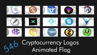 Cryptocurrency Logos - Animated Flag: Transitions A-Z