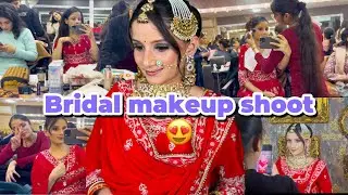 Aj hoya mera bridel makeup shoot🤗 #viral #trending #youtube #makeup #bridal 