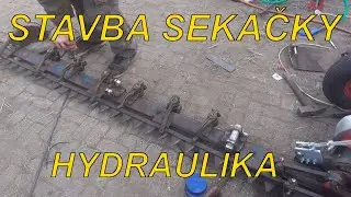 Stavba protiběžné lištové sekačky - 2díl. - Zapojení hydrauliky, kolečko, nátěr