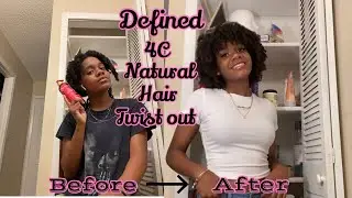 SUPER DEFINED Twistout On THICK, Type 4C Natural Hair.