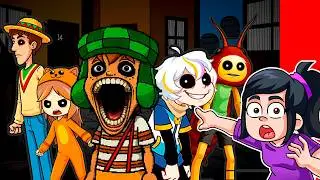 NUNCA ENTRES A LA VECINDAD DE LOS YOUTUBERS FAMOSOS | CHAVES NIGHTMARES | ADRI SF