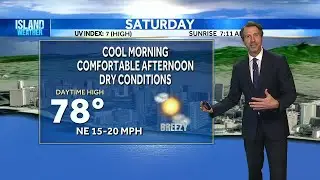 Weekend Island Weather | Cool morning and breezy winds