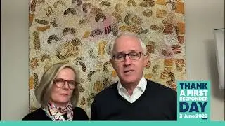 Lucy and Malcolm Turnbull - Thank a First Responder Day (Australia)
