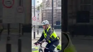 London Bike  Ride Parliament Square London City of Westminster-Police Biking