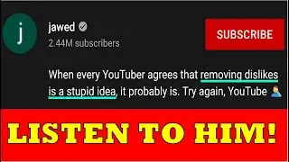 Jawed HATES Youtube's Dislike Count Update!