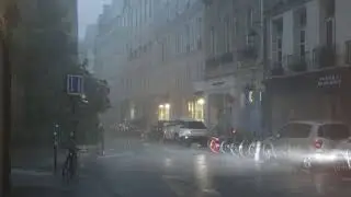 Storm at Paris, France - June 25, 2025