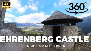 EHRENBERG CASTLE INSIDE SMALL TOWER RUINS, 360&ordm; VIEW 4k, Insta 360 X3 camera