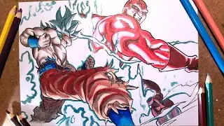 cómo DIBUJAR el GOKU ultra Instinct Vs JIREN PoweR
