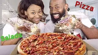 N.Y.P.D Pizza and Salads Mukbang