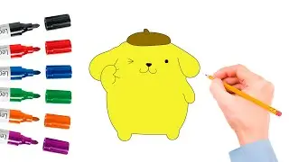 Easy drawing. How to draw a Pompompurin #shorts