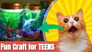 Light Up Mason Jar Aquariums