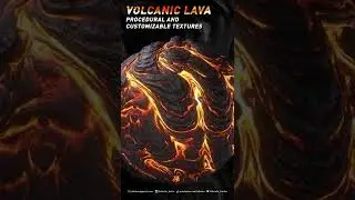 Volcanic Lava | Procedural Texture #Shorts