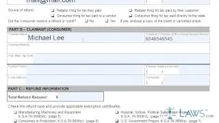 Форма ST 21 Заявление на возврат налога с продаж и использования