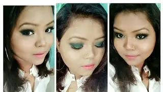 Green Smokey Eyes Makeup Tutorial || VASUNDHARA YADAV ||