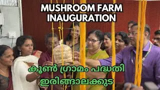 കൂൺ ഗ്രാമം പദ്ധതി ഇരിങ്ങാലക്കുട/ Inauguration by Dr. Bindhu Teacher/  KM Mushroom/ New farm 