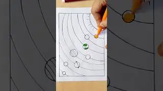 solar system painting | Solar System Diagram Drawing #shorts