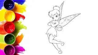 How to draw a fairy Tinker Bell/coloring book 