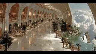 Infinite Fantasy: Explore a Dreamlike Lavish Palace Floating in the Clouds in 4K