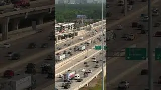 Drone view of Houston rush hour traffic. #shorts #Houston #traffic #transportation