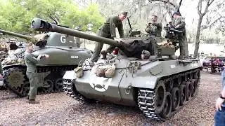 US WWII tanks up close! M18 Hellcat, M10 tank destroyer, M4 sherman