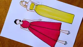 رسم فساتين جيسو و ليسا من بلاك بينك خطوة بخطوة | رسم أزياء بلاك بينك | رسم سهل