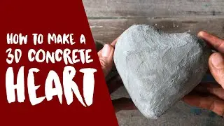 How to Make a Concrete Heart, 3D Concrete Decor with a Cardboard-Newspaper Armature