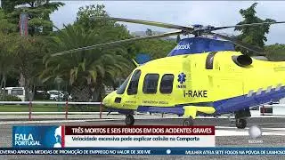 Três mortos e seis feridos em dois acidentes graves