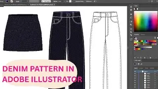 How To Draw Denim in Adobe Illustrator || Denim Fabric Drawing || Adobe Illustrator || For Beginners