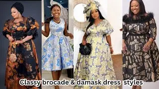 New and classy designs of brocade and damask dress styles for beautiful ladies 