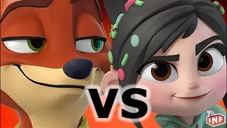 Nick Wilde vs Vanellope sarlacc pit arena fight Disney Infinity toy box