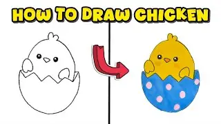 How to Draw a Chicken for Easter &ndash; Cute and Colorful Holiday Drawing