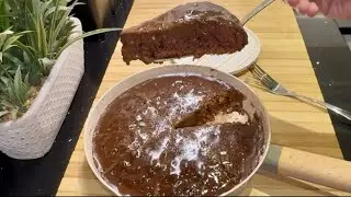 15 Minutes Moist Chocolate Cake in a Frying Pan , Without an Oven, Butter, or Dishes!