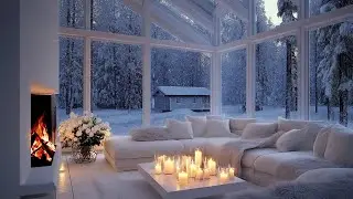 🎹❄️ Soft Piano for Winter Nights | Falling Snow, Glowing Fire | Deep Focus, Study & Calm