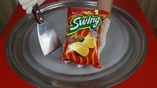 Swing Potato Chips Ice Cream Rolls | ASMR Ice Cream