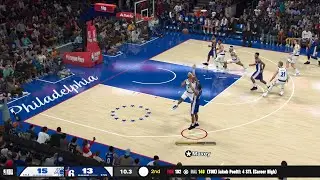 Геймплей NBA 2K26 (PS5) 76ers против Magic, уровень сложности &laquo;Зал славы&raquo;