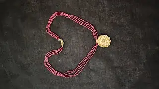 DIY Locket making for ruby necklace# for sensitive skin and baby's skin #skin friendly