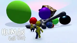 Хаос с прыгающими мячами миньонов в игре Human Fall Flat..!