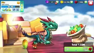 Upgrading Jade Devil Dragon to Level 63💖 , Dragon Mania Legends