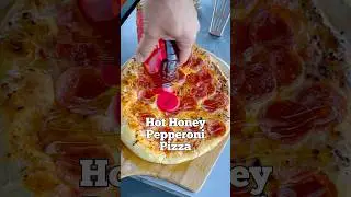 Hot Honey on Pepperoni Pizza is a GAME CHANGER 🔥 #pizzashort #hothoney #pizzamaking