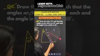 Draw the letter 'M' such that the.....#class6th #ganitaprakash #linesandangles #ytshorts #maths